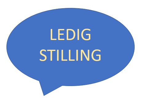 Logo med teksten Stilling ledig